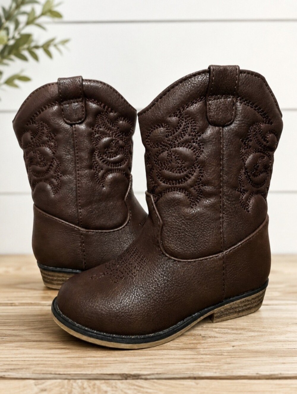 Cat & Jack Toddler Girls Brown Western Cowboy / Cowgirl Boots Size 7
